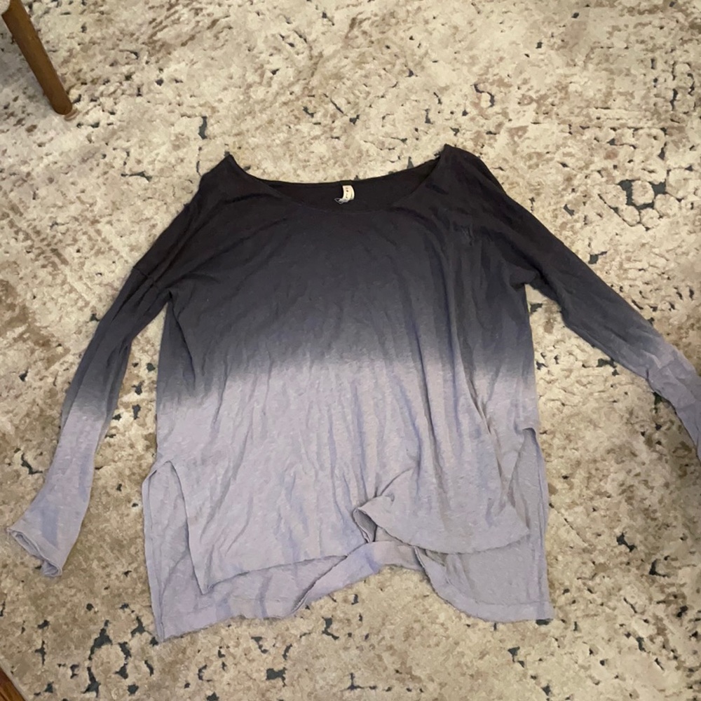FP Tie dye blue oversized long sleeve shirt